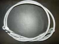 TSC-28.750-5/16 Replacement tree stand cables. PVC clear coated wire rope. Zinc plated steel fitting with 1/4″ hole. Length expressed as (center to center of hole) 2 PER PACK (PVC COATED, 28.750-5/16)