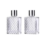 Armastuse Perfume Bottle,2 Pcs 100 Ml 3.4 Oz Refillable Spray Perfume Bottles Large Cosmetic Fine Mist Atomizer Empty Clear Glass Essential Oil Container For Travel