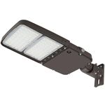 DAKASON 300W LED Parking Lot Light Adjustable Arm & Slip Fitter in 1 Mount with Dusk to Dawn Photocell, 100-347V 45000LM Outdoor Commercial Flood Light, 5000K IP65 LED Shoebox Lighting, ETL Listed