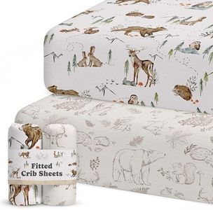 2-Pack Crib Sheet for Standard Crib & Toddler Mattress (Magic Forest) - Premium Fitted Baby Crib Sheets - Buttery Soft Cotton Blend - Crib Mattress Sheets Fitted - Baby Bed Sheets