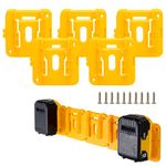 5 Pack Battery Holder for Dewalt 20V Battery Mounts Dock Holder Fit for DCB200 DCB201 DCB202 DCB203 DCB204(w/10 Screws, No Battery)