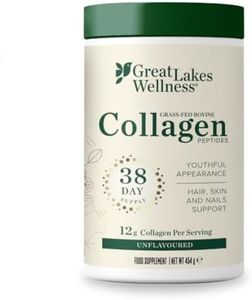 Great Lakes Wellness Collagen Peptides Powder Supplement for Skin Hair Nail Joints - Unflavored - Quick Dissolve Hydrolyzed, Non-GMO, Keto, Paleo, Gluten-Free, No Preservatives - 16 oz Canister