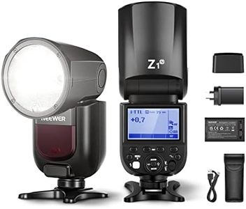 NEEWER Z1-N TTL Round Head Flash Speedlite for Nikon DSLR Cameras, 76Ws 2.4G 1/8000s HSS Speedlight, 10 Levels LED Modeling Lamp, 2600mAh Lithium Battery, 480 Full Power Shots, Recycle in 1.5s Flash