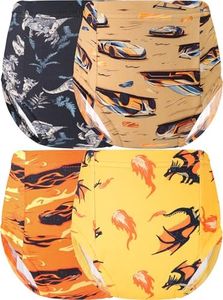 BliBliTaTa Boys Training Underwear Pants 4-Pack Toilet Potty Underpants Cotton Absorbent Padded Reusable Leak Resistant Feel Wet For Toddler Baby 4t 5t Dinosaur Car