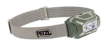 PETZL ARIA 2 RGB, Compact Headlamp, Durable, Waterproof with White, Red, Green and Blue Modes, 450 Lumens, Desert