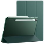 JETech Case for Samsung Galaxy Tab S9 FE 10.9-Inch, Slim Translucent Back Tri-Fold Stand Protective Tablet Cover, Support S Pen Charging, Auto Wake/Sleep (Midnight Green)