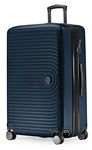 HAUPTSTADTKOFFER Mitte - Large Hard-Shell Suitcase, TSA, 4 Wheels, Check-In Luggage with 8 cm Volume Expansion, 77cm, 130 liters, Dark Blue