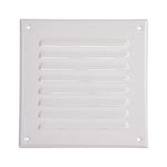 Vent Systems - 5" x 5" Inch - White - Metal Vent Cover - Square Soffit Air Vent Louver - Grille Cover - Built-in Insect Screen - HVAC Vents for Bathroom, Home Office, Kitchen
