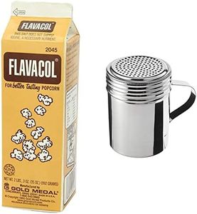 35oz Carton of Flavacol with 10oz Stainless Steel Shaker