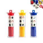 3 Tubes Left Right Center Dice Game - 3 Color Set with 6-Sided Dice Family Camping Game Play the Thrilling with 9 Dices + 72 Chips lcr Dice Game for Friends and Family