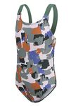 Moon Tree Big Girls One Piece Swimsuits Summer Swimwear Halter Bathing Suits Dark Green Camo Size 10/8-10 Years