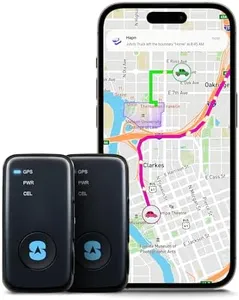 (2 Pack) Spytec GPS Smart Mini GPS Tracker for Vehicles Cars Trucks Loved Ones, Fleets, Hidden Tracker Device for Vehicles with Unlimited US and Worldwide Real-Time Tracking App - USA Made Tech