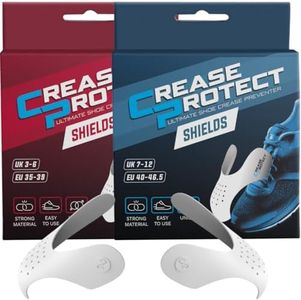 2 Pairs Crease Protect Shields - The Ultimate Shoe Crease Protector and Sneaker Shoe Shield - Compatible with Airforce & Jordan (UK 3-6, 2)