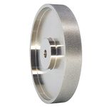 AHRYLXY 6" CBN Grinding Wheel, 1" Wide x 1/2" Arbor, Grit 180, for Sharpening High Speed Steel Tools, Diamond Grinding Wheel