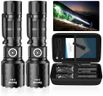 Rechargeable Flashlights High Lumens, Super Bright LED Small Powerful Tactical Flashlight with Memory Function, 6Modes Pocket Waterproof Flash Light for Camping,Emergency