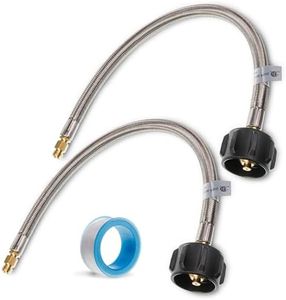 [1/4” Inverted Male Flare] BlueStars 15 inch RV Propane Pigtail Hose