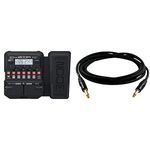 Zoom G1X FOUR Guitar Multi-Effects Processor (with 70+ Built-in Effects, Amp Modeling, Looper, Rhythm Section, Tuner, Battery Powered) + Digiflex HPP-10 Performance Series 10' Guitar/Instrument Cable