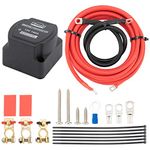 DEWINNER Dual Battery Smart Isolator Kit, 12V 140 Amp Wiring Cable Charger Kit, Voltage Sensitive Relay - VSR, fit SUV ATV UTV Boat Truck