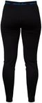 Woolove Women's 100% Merino Wool Thermal Long Underwear Baselayer Leggings 260gsm - Quick-Drying, Moisture-Wicking (Black, Large)