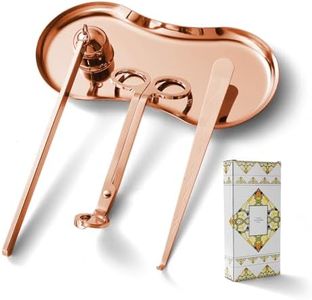 PATOISE 4 in 1 Candle Accessory Set, Candle Wick Trimmer Cutter, Candle Snuffer, Candle Wick Dipper, Tray Holder in Gift Package for Candle Aromatherapy Lovers(4PCS Rose Gold)
