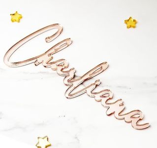 Custom Acrylic Cake Name Plaque | Cake Name Plate Plaque | Made in the USA | Cake Letters | Custom Cake Name Sign | Customizable Cake Topper Decoration for Birthday,BabyShower,Wedding