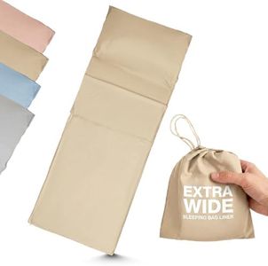 Wervity Sleeping Bag Liner, 50.4" Extra Wide Travel Sheets for Hotel