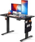 Marsail Electric Height Adjustable Standing Desk, Alloy Steel, Black, 100 x 60 cm