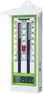 Termometro digitale massimo-minimo per serra, giardino, al chiuso o all’aperto, impermeabile IP65