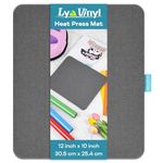 Lya Vinyl Heat Press Mat 10" x 12" for Easypress - Suitable for Both Sides - Mat for Heat Press Machines, HTV, and Iron-On Projects.