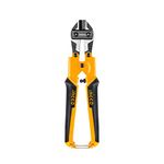 Ingco Mini Bolt Cutter, Small Bolt Cutter, Heavy Duty Wire Cable Cutter, Bolt Cutters Perfect for Cutting Wires, Bolts, Cables, Steel Bars, Chain Link Fences, and U-Shaped Locks