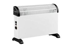 Daewoo Free Standing Bedroom/Kitchen 2000W Convector Heater with 3 Heat Settings, Safety Cut-Out Function with Thermostat Dial - White