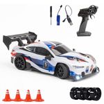 L.O.T Toys Ghost Remote Control Car | 20Kmph, 2.4Ghz | Rc Drifting Car, Rc Car 4x4, Drift Car Remote Control, Birthday Gift, Flexible PVC Shell, Long Range, Multi LED Lights (Underground White)