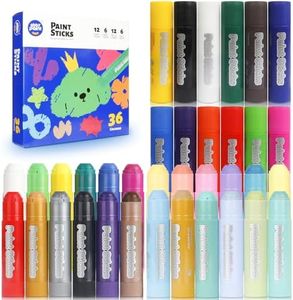 abby paint 36 Colors Tempera Paint Sticks Set, Quick-Drying & Washable, Non-Toxic Art Supplies for Kids, Artists, Classroom, Mess-Free Crafting on Paper, Wood, Glass