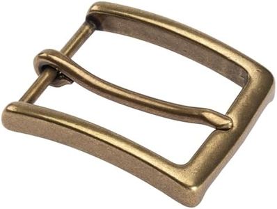 TYWestyles 1.5 inch Belt Buckle Single Prong Solid Antiqued Brass for Men Women Belt