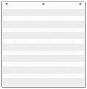 EAMAY Classroom Monthly Calendar Pocket Chart for 2.75 * 2.75 Cards,Homeschool Supplies and Classroom Must Haves! Only Chart(White)