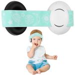 Baby Ear Defenders, Noise Cancelling Headphones Protectors for 0-18 Months Toddlers Baby, Adjustable Earmuff Silent Protect Sound Cancelling Kids Ear Defenders for Flight Concert Firework(Green）