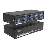 MT-VIKI 8 Port Powered VGA Splitter 1 in 8 Out 350Mhz Video Distribution Duplicator for 1 PC to 8 Monitors Projector