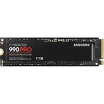 SAMSUNG 990 PRO SSD 1TB PCIe Gen4 NVMe M.2 Internal Solid State Hard Drive,Upto 7,450MB/s,Fast Speed for Gaming,Heat Control,Direct Storage&Memory Expansion,MZ-V9P1T0B/AM[Canada Version]