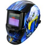 Zorax Auto Darking Welding Helmet (Eagle), Large View, Solar & Battery Powered, Grinding Function, DIN9~13 Shade, Safety Gear