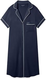 Tommy John Women's Downtime Sleep Short Sleeve Night Shirt, Single, Dress Blues, Small
