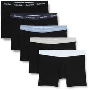 Calvin Klein Boxers Longs Lot de 5 Homme Boxer Brief Stretch, Noir (B- Ink, Pl Air, Ash, Trop, Blk Wbs), XL