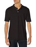 Hanes Men's FreshIQ Polo Shirt, Men’s X-Temp Polo Shirt, 40+ UPF Sun Protection Moisture-Wicking Polo Shirt, Black, X-Large