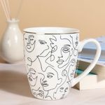 SMOKEY COCKTAIL Trendy Ceramic Coffee Mug Set of 1 | Travel Coffee Mugs for Women and Men | Stylish Coffee Mug for Office | Abstract Printed Coffee Mug 350ml