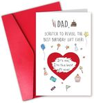 CGBRspacex Dad Birthday Card, Scratch Off Birthday Card for Father, Funny Bday Card from Daughter Son, Dad Birthday Gift