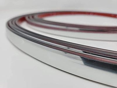Universal Flexible Chrome Trim To Fit Molding Trim Kit 20 Foot Roll (1 inch wide)