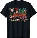 X.Style Farm Fresh Christmas Trees, Christmas Truck, Xmas Tree ds364 T-Shirt Black