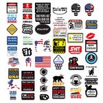 Shubies 37-Pack Hard Hat Stickers, Tool Box, Thermos, Helmet | 100% Vinyl, Waterproof, ! Funny Stickers for Mechanics, Union, Oilfield, Military, Construction, Welders, Man Cave, Cars, Trucks !