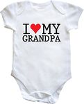 Hippowarehouse I Love My Grandpa baby vest bodysuit (short sleeve) boys girls