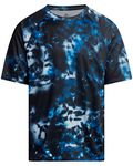 Kanu Surf Mens Short Sleeve UPF 50 Swim Shirt Rash Guard Sun Shirt (Regular & Extended Sizes), Hurricane Navy, X-Large