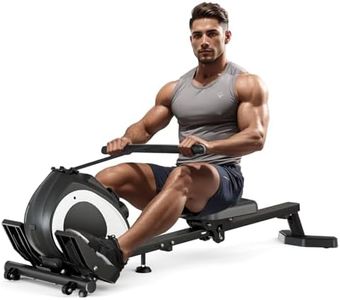 UPREIGN Magnetic Rowing Machine for Home | Adjustable 8-Speed Booster | Burn Fat & Sculpt Muscles | Supports Up to 265 LBS | Phone/Tablet-Ready Design